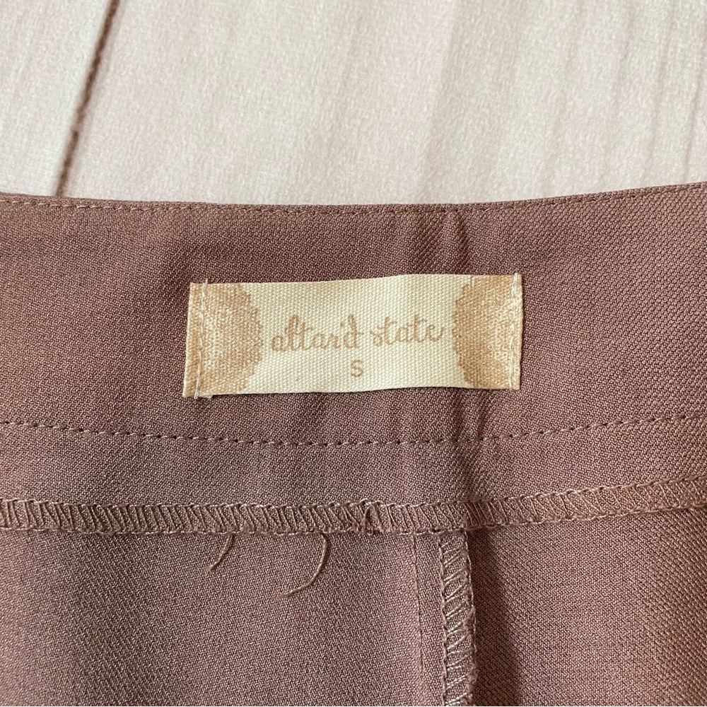 NWOT Altar’d State Wide Leg Pleated Trouser Pants Women’s S Mauve Lightweight - Picture 11 of 15